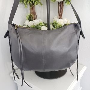Hobo International Gray Leather hobo style w/ Studded Tassels NWOT condition